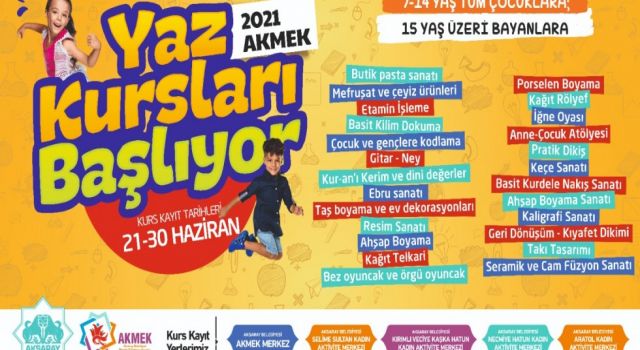 AKMEK ve Kadın Aktivite Merkezlerinde Yeni Dönem İçin Kurs Kayıtları Başlıyor