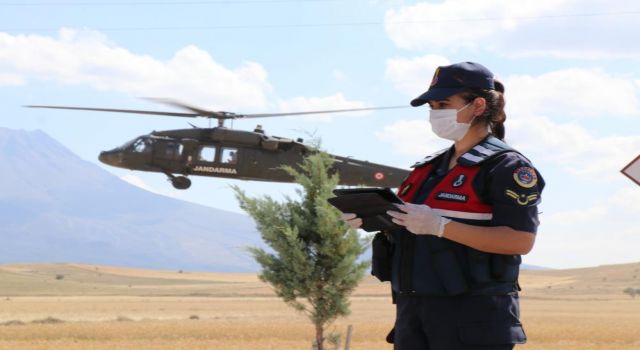 Jandarmadan Bayram Öncesi Helikopter Destekli Trafik Denetimi