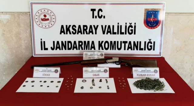 Jandarmanın Operasyonunda Uyuşturucu, Tüfek ve Tarihi Eser Ele Geçirildi