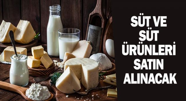 Süt ve Süt Ürünleri Satın Alınacak