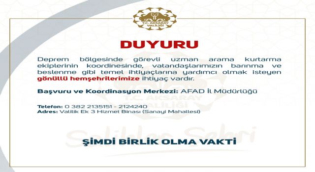 Gönüllüler Bekleniyor