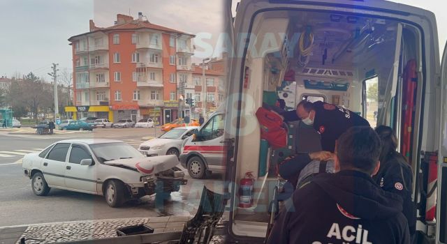 Eski Sanayi Kavşağında Kaza 1 Yaralı