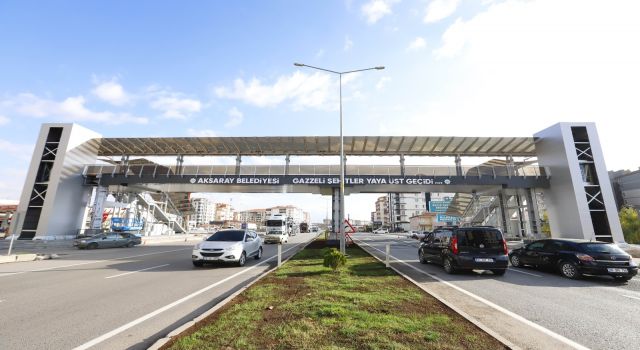 Aksaray Belediyesi Gazzeli Şehitler Yaya Üst Geçidi Açılışa Hazır