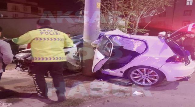 Aşırı Hız Kazaya Neden Oldu 2 Yaralı