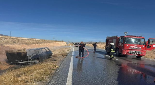 Ortaköy Yolunda Araç Yangını