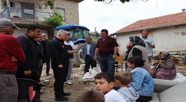 Sel ve Dolu Sonrası Hasar Tespit Çalışmalarına Vali Duru’da Katıldı