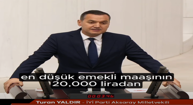 Yaldır “3 Bin 552 Lira İnsan Onuruna Yakışmıyor”