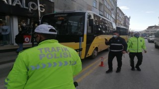 Kırmızı Kategorideki Aksaray’da Halk Otobüsleri Denetlendi