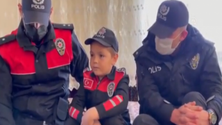 Polis Olmak İsteyen Küçük Yasin'e Polislerin Sürpriz Ziyareti