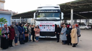 İdlib’e 1 TIR’da Kadınlardan