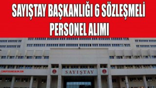 Sayıştay Başkanlığı 6 Sözleşmeli Personel Alacak