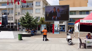 Aksaray Belediyesinden temizlik işçisine "Babalar Günü" sürprizi