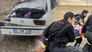 Otomobilin takla attığı kazada 5 kişi yaralandı