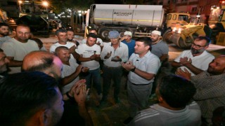 Başkan Dinçer, Büyük Bölcek Caddesinde Asfalt Çalışmalarını Gece Vardiyasında İnceledi