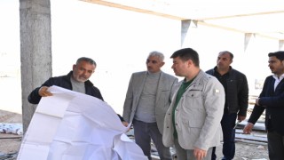 Başkan Dinçer Yeni Şehir Mezarlığı Külliye Projesinde Çalışmaları Yerinde İnceledi