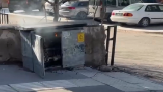 Ebulfeyz Elçibey Caddesinde Trafo Yangını