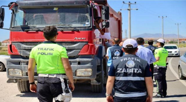 Belediye ve Polis Ekipleri Tonaj Kontrolü İçin Sahada