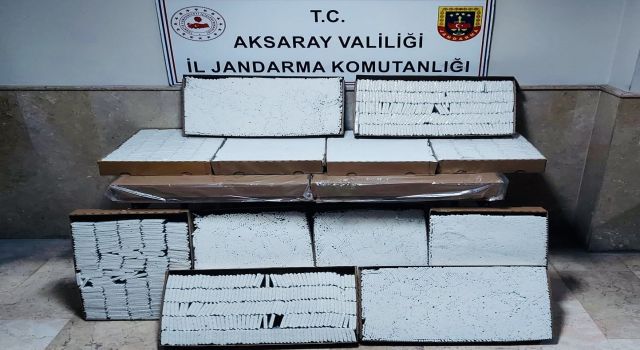 Jandarmanın Kaçakçılıkla Mücadelesi Sürüyor 87 Bin Dolu Makaron Ele Geçirildi