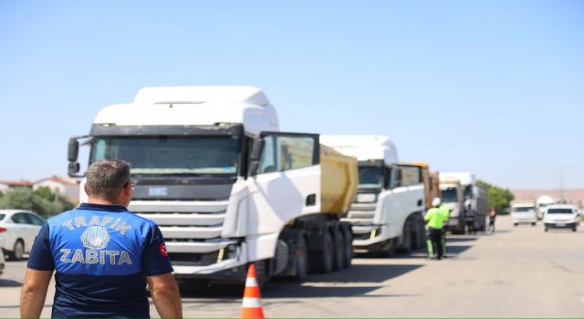 Aksaray Belediyesi ve Emniyetten Doğa ve Çevre Düzeni İçin Hafriyat Kamyonlarına Sıkı Denetim