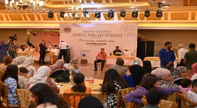 Aksaray Belediyesi Toplu Nikah Töreni İle Aile Kurumunun Temelini Güçlendirdi
