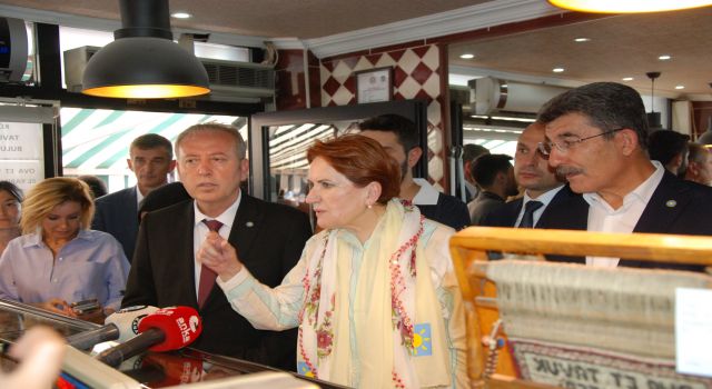 İYİ Parti Genel Başkanı Akşener, Aksaray'da Esnafı Ziyaret Etti