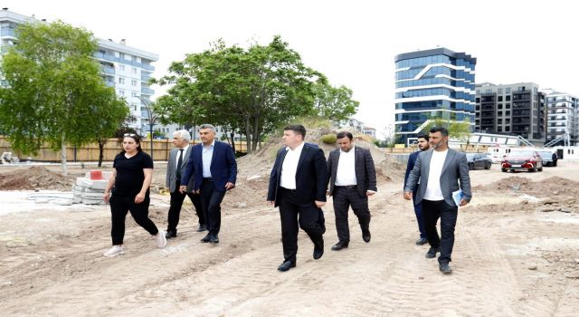 Belediye başkanı Dr. Evren Dinçer Makas Kent Park’ta İncelemelerde Bulundu